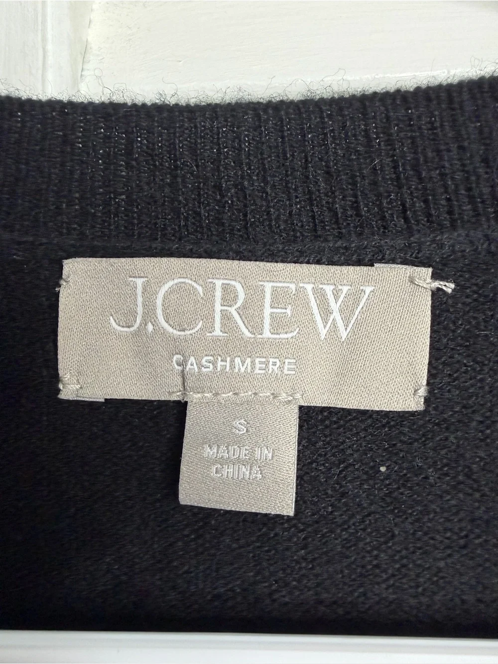 J.Crew 100% Cashmere Black Short Sleeve Crewneck Sweater Size S Quiet Luxury